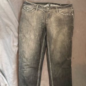 Washed out black jeans